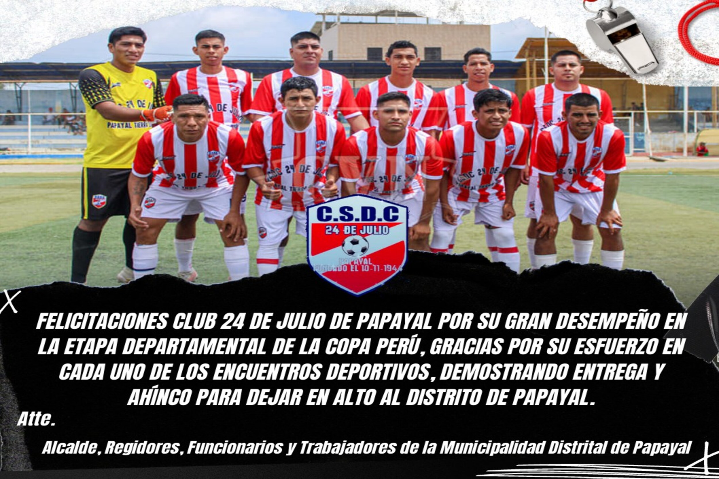  𝐅𝐄𝐋𝐈𝐂𝐈𝐃𝐀𝐃𝐄𝐒 𝐂𝐋𝐔𝐁 24 𝐃𝐄 𝐉𝐔𝐋𝐈𝐎 𝐃𝐄 𝐏𝐀𝐏𝐀𝐘𝐀𝐋